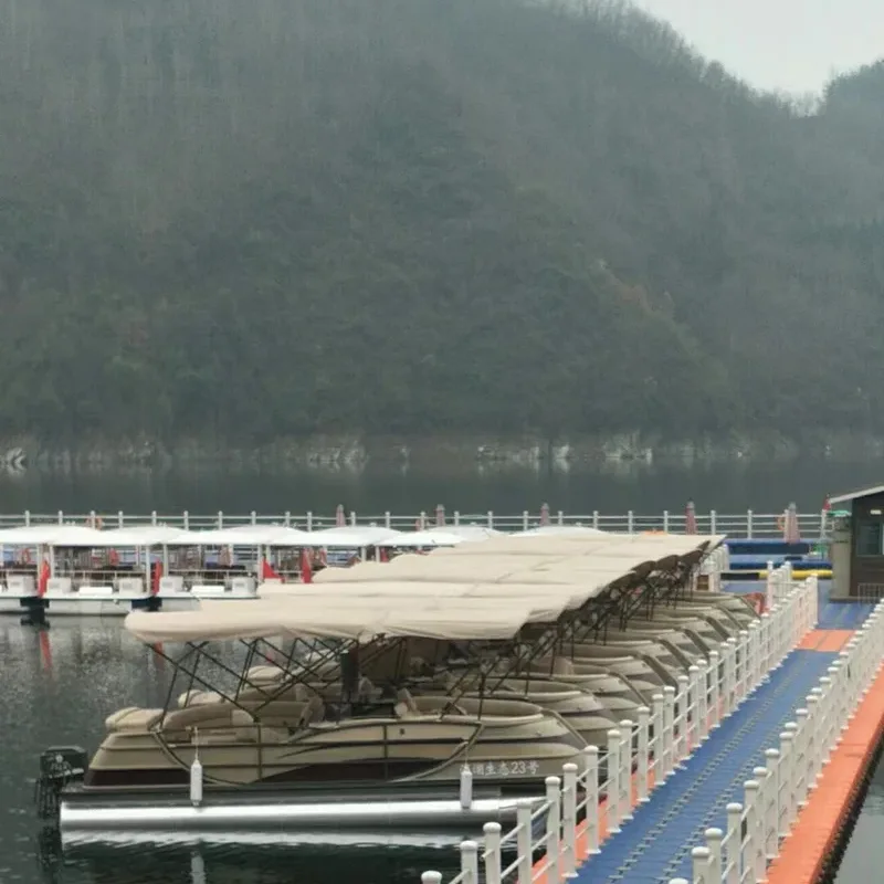 Fiberglass and Aluminum Pontoon Boat