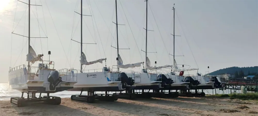Amphibious Monohull Sailboat